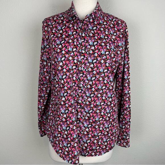 Liberty of London J Crew  Ruffle Tana Jawn Sarah Button down Blouse Medium - Picture 1 of 9
